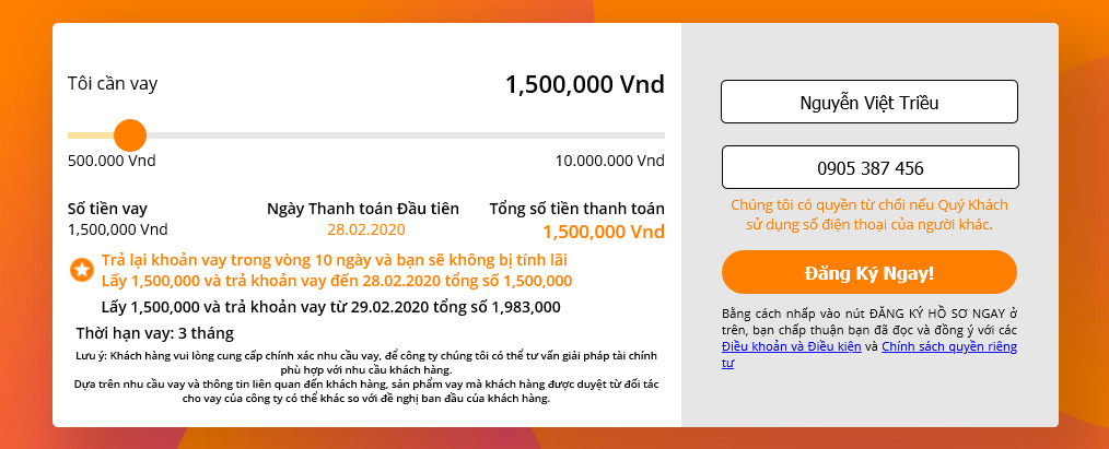 Top 9 Vay tiền nhanh online không cần thế chấp